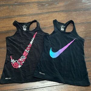 Girls Dri-Fit Nike Racerback Tanks S Set of 2